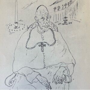 Gino Bonichi SCIPIONE 1929 Cardinal Dean Portrait Study Fine Art Print Vintage